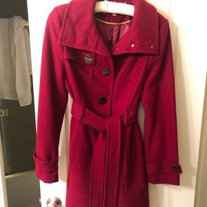 Red Peacoat Jacket